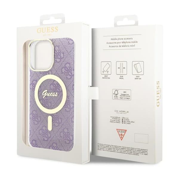 Guess 4G MagSafe - iPhone 14 Pro Max cover (lilla)