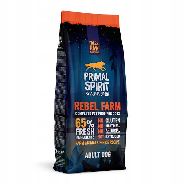 Alpha Spirit Rebel Farm 65% tørfoder til hunde 12 kg