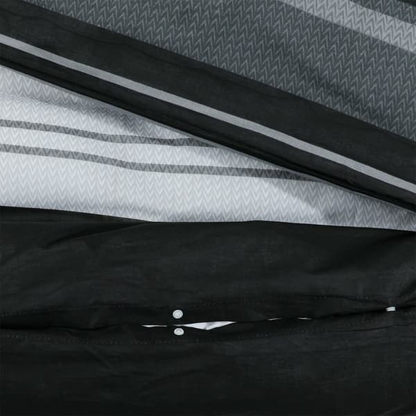 vidaXL Bäddset, Svart, 200x200 cm, Bomull
