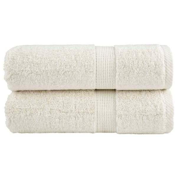 vidaXL Premiumhanddukar SOLUND, 2 st, Creme, 30x50 cm, 600 g/cm²