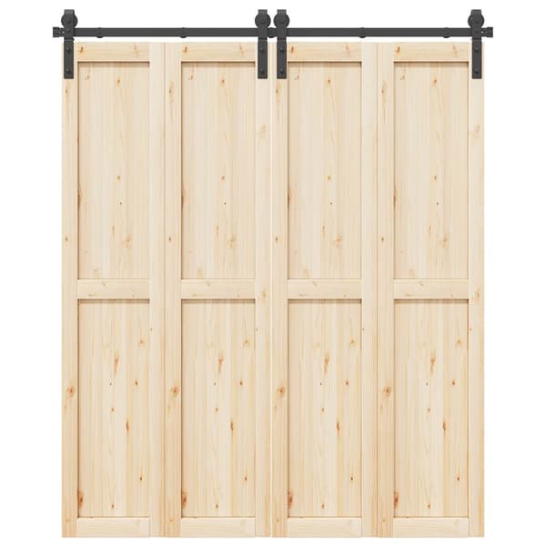 vidaXL Skjutdörrsinstallationssystem 183 cm stål svart