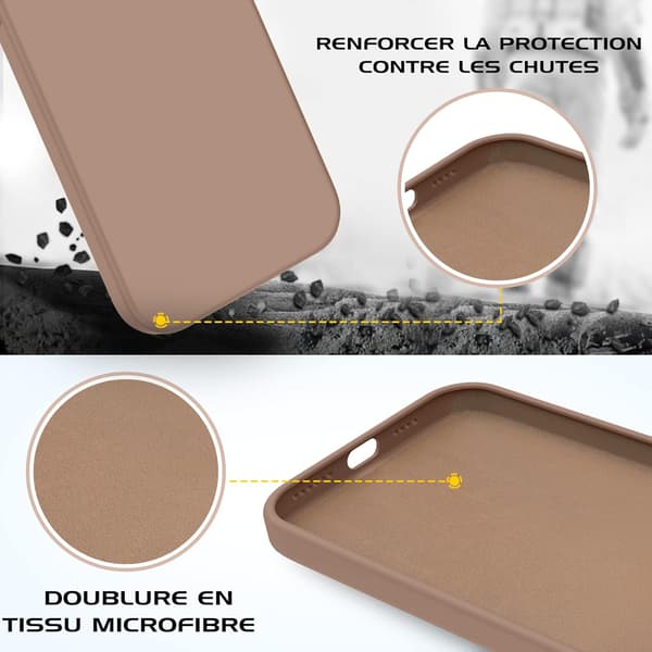 FODRAL TILL APPLE IPHONE 12 PRO MAX LJUSROSA SILIKONBAKSIDA