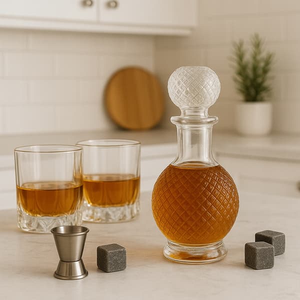 LUNA Glaskaraff 500 ml för likörer Alkohol Presentglasbehållare