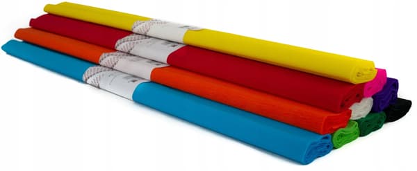 Kräppappersmix 10 färger 50x200cm
