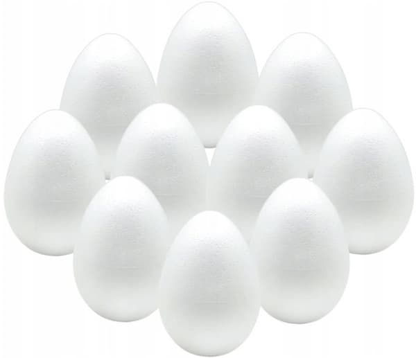Påskdekoration frigolit-ägg 7 cm 12 st