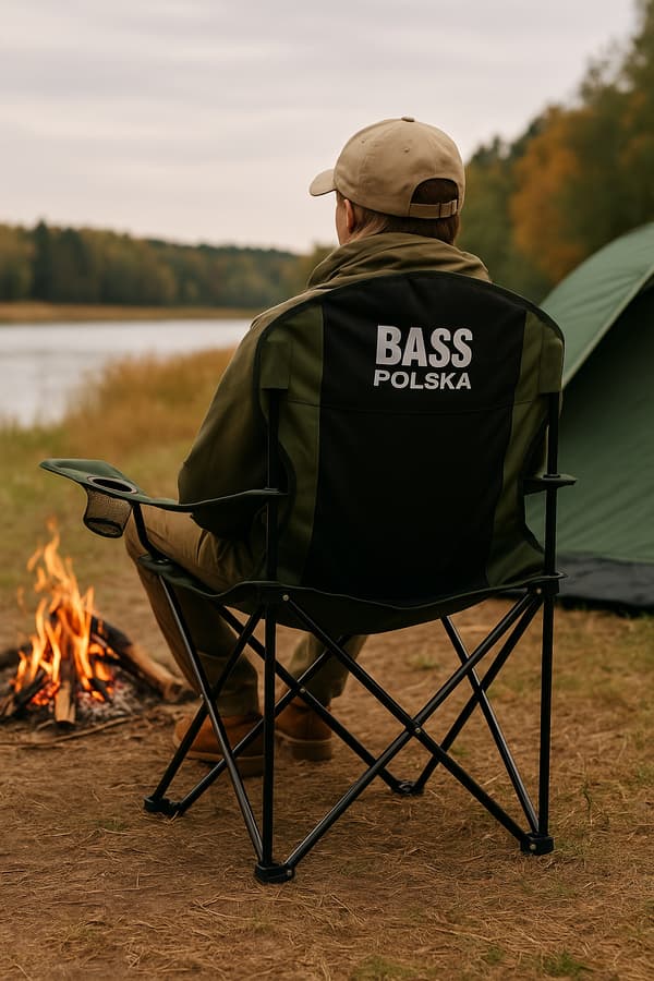 Foldbar fiskestol, turiststol mørkegrøn