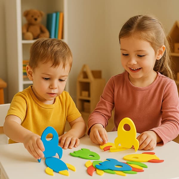 Utklippta målarbilder kreativ konst set för barn