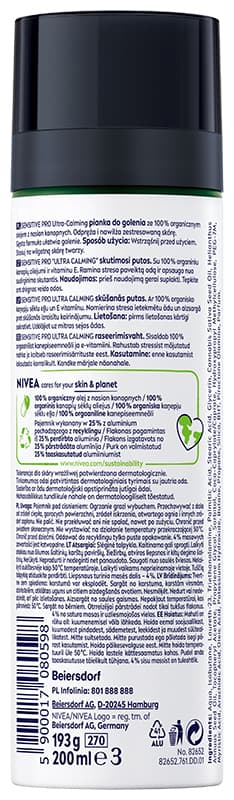 NIVEA MEN SENSITIVE PRO Ultra-Calming rakkräm, 200 ml