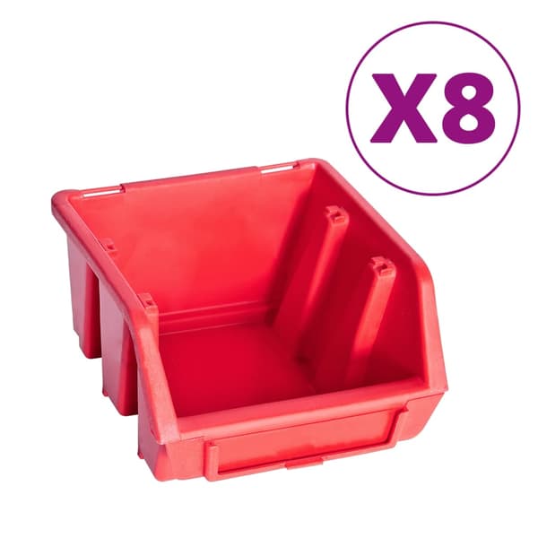 vidaXL 39-delt vægpanelorganisator rød og sort