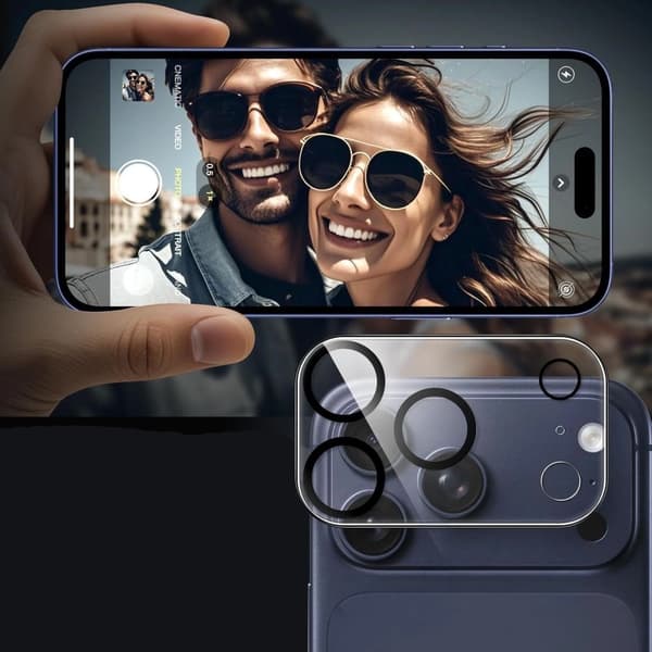 Tech-Protect Cam Fit+ -kamerasuoja iPhone 17 Prolle - kirkas