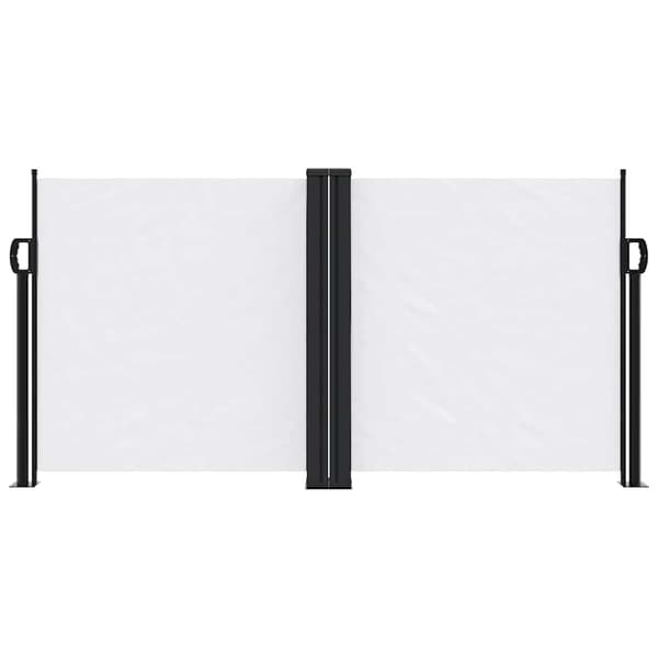vidaXL Utdragbar sidomarkis vit 120x600 cm