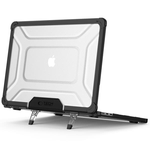 TECH-PROTECT SMARTSHELL PRO MACBOOK AIR 13 M2 / M3 / M4 / 2023-2025 SORT/KLAR