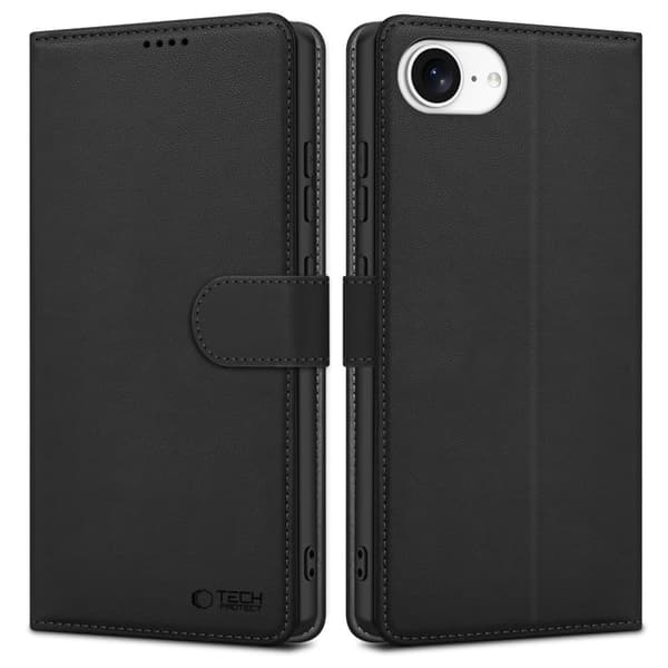 TECH-PRECT LOMPAKKO IPHONE 16E MATTA MUSTA