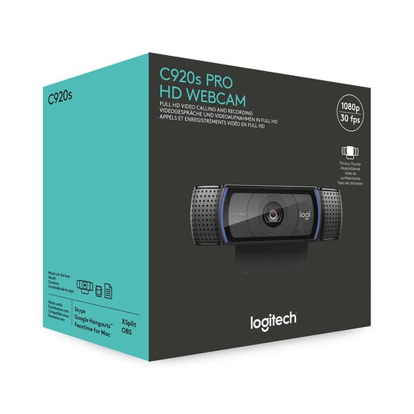 Logitech C920S PRO HD 1080p -verkkokamera