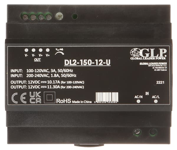 Switching-strømforsyning DL2-150-12-U