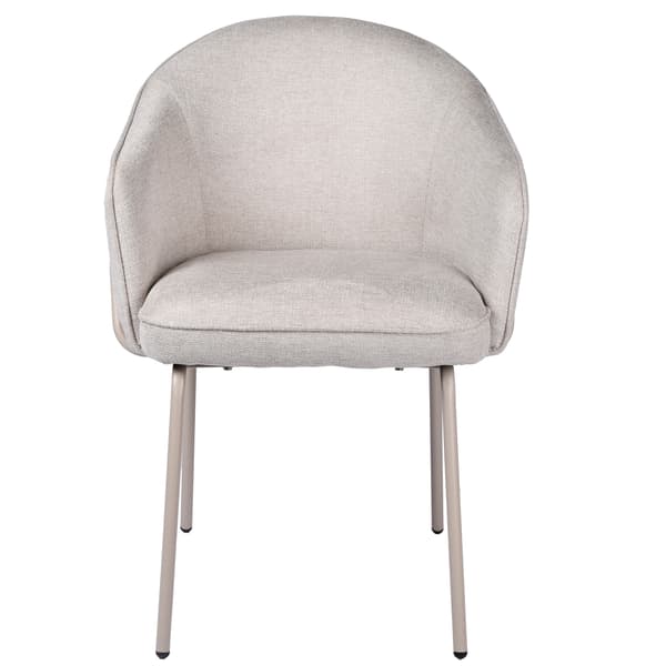 MIREA klädd fåtölj, beige tyg