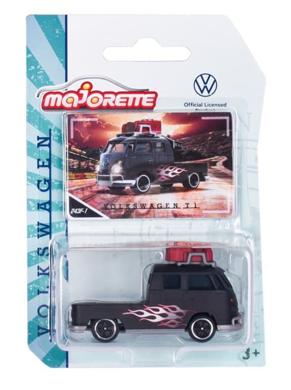 MAJORETTE VW VOLKSWAGEN TRANSPORTER T1 SORT 243F-1 1:59