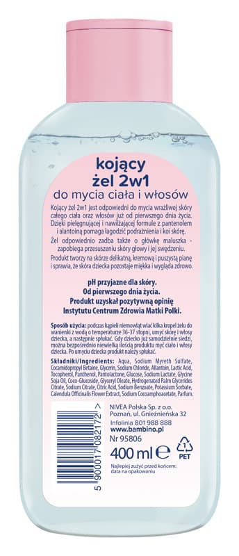 Bambino rauhoittava pesugeeli 400 ML