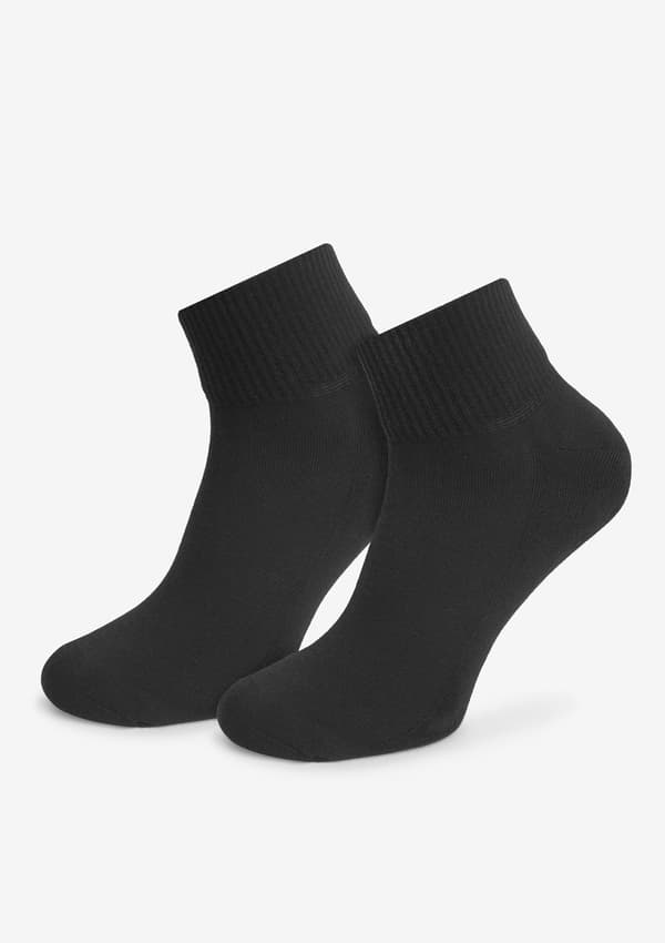 Herre sorte bomuldsstrømper uden tryk med flad søm - Stay fresh 41/45