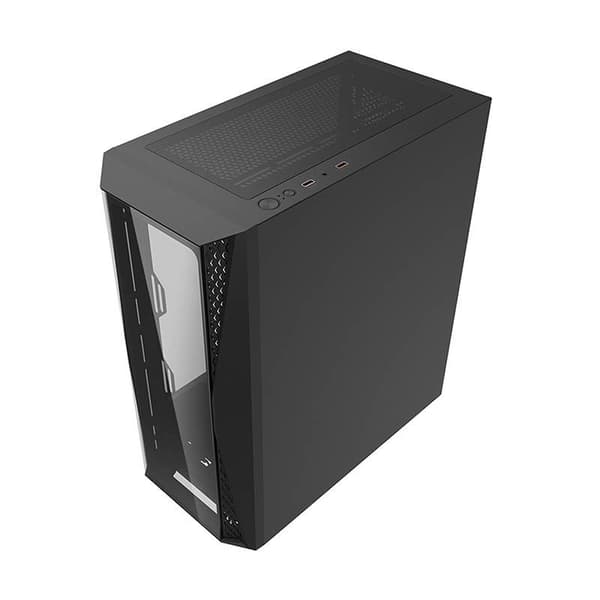Darkflash DK352 Plus computerkabinet (sort) + 4 RGB-blæsere