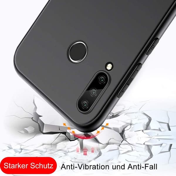 ETUI TIL HUAWEI P30 LITE SORT MAT SILIKONE FLEKSIBEL MAR-LX1A