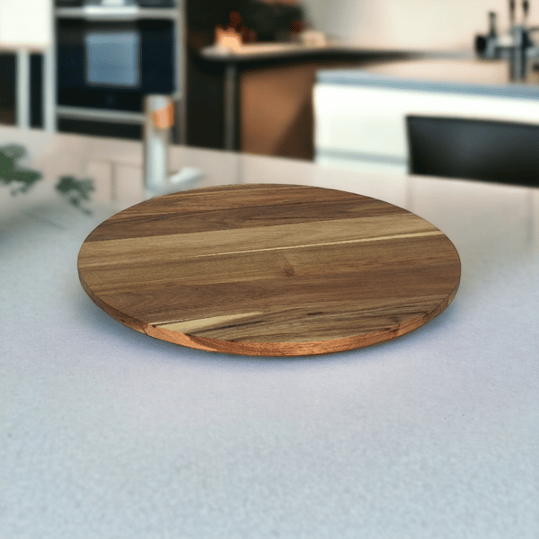 VÄNDBRÄTA 35 CM TRÄPIZZATALLRIK OSTSERVERINGSTALLRIK