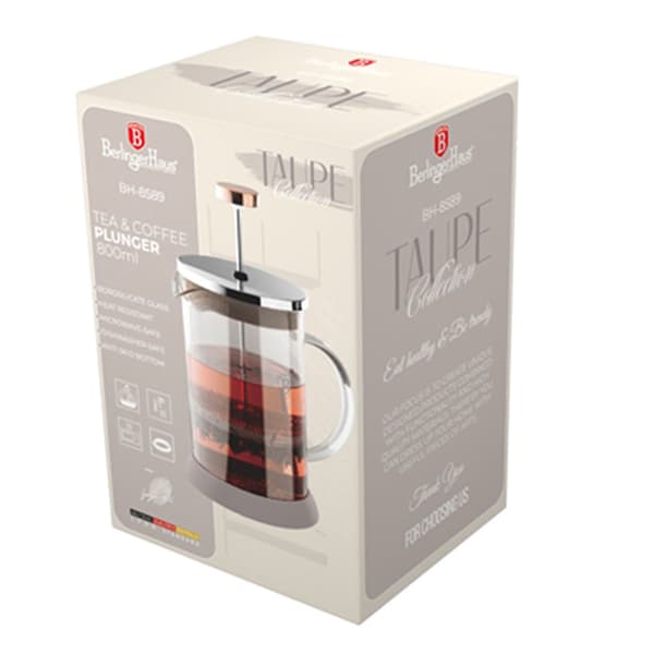 PISTON KAFFE- OG TEINFUSER 800 ml BERLINGER HAUS BH-8589 TAUPE
