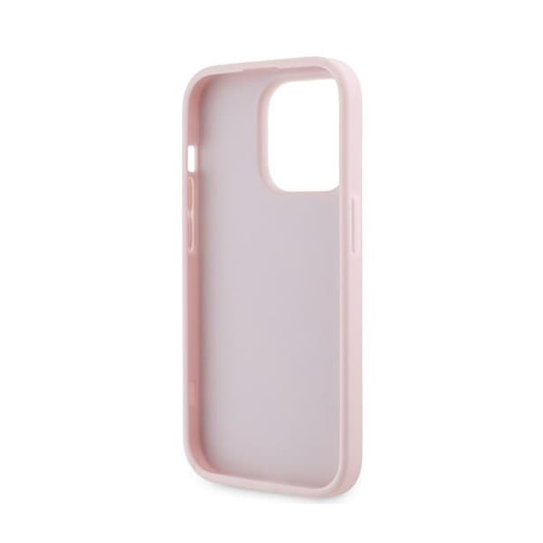 Karl Lagerfeld Diagonal Quilted Script - iPhone 14 Pro Max -suojakuori (Vaaleanpunainen)