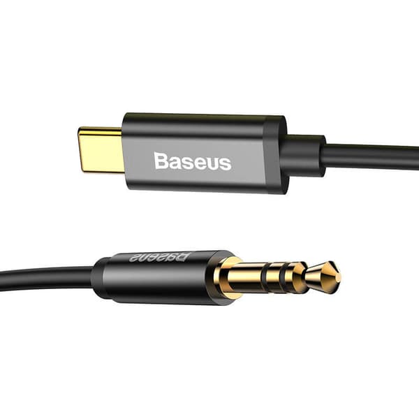Baseus Yiven USB-C til 3,5 mm mini-jack lydkabel 1,2 m (sort)