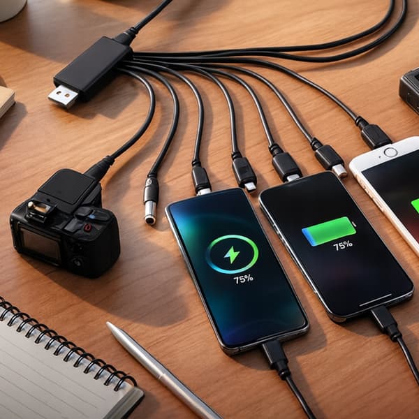 USB-kabel med 10-i-1 multifunktionell kontakt