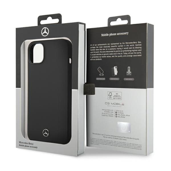 Mercedes Silicone Line MagSafe - iPhone 14 Plus -kotelo (musta)