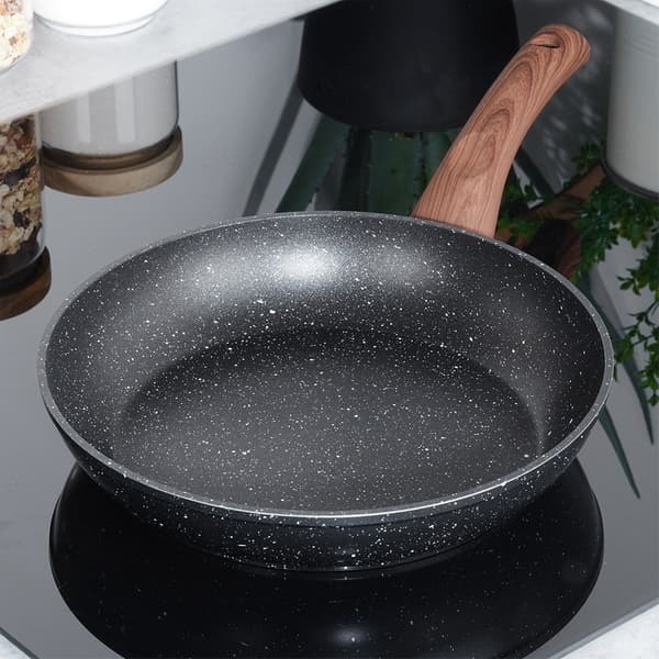 Black&Wood granitpanna med glasklock 24 cm