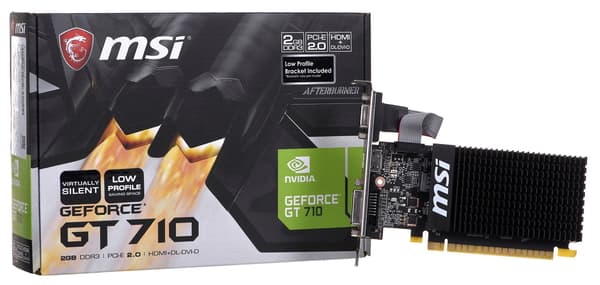 MSI GF GT 710 2GB DDR3 PCI-E lågprofilgrafikkort