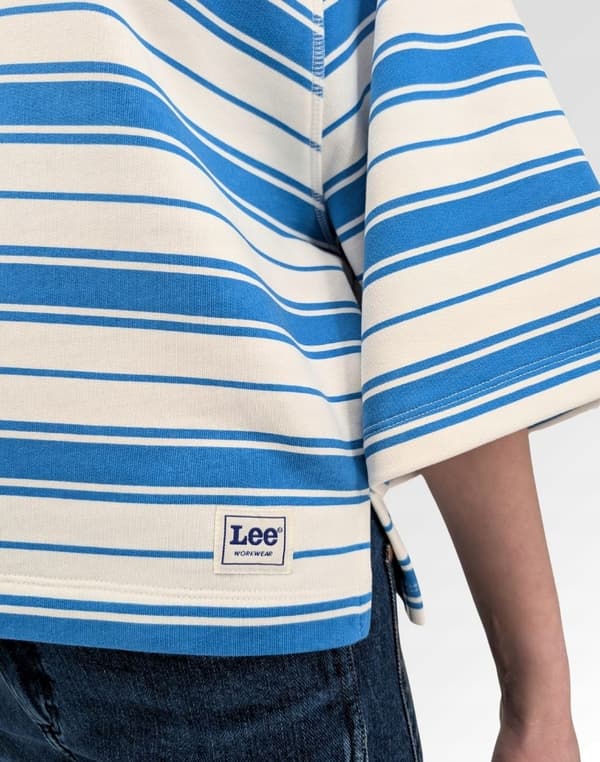 Lee RAGLAN SWEAT WORKWEAR lös raglan tröja bomull dam ränder S