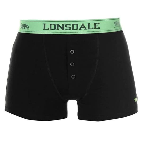 Lonsdale-bokserit, 2 kpl, musta FL, koko M
