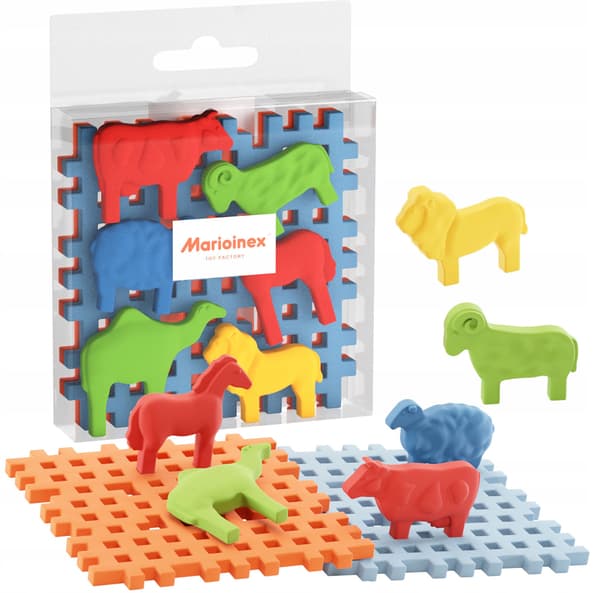 Marioinex Mini Våffeldjur + Grunderna, 6 Djur, Startset