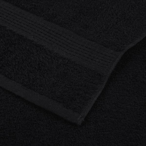 vidaXL Handdukar, 2 st, Svarta, 50x100 cm, 100% bomull