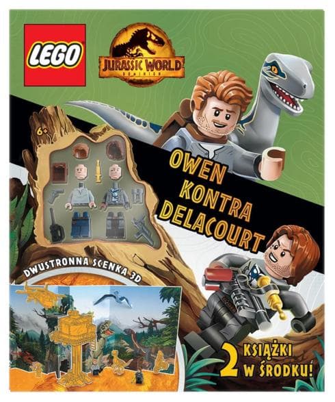 LEGO Jurassic World bog - Owen mod Delacourt