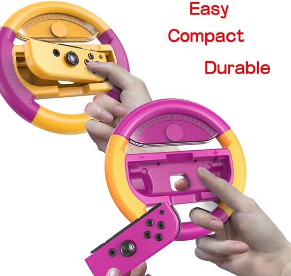 2X COODIO JOY-CON-RATT FÖR MARIO KART 8 DELUXE NINTENDO SWITCH OLED