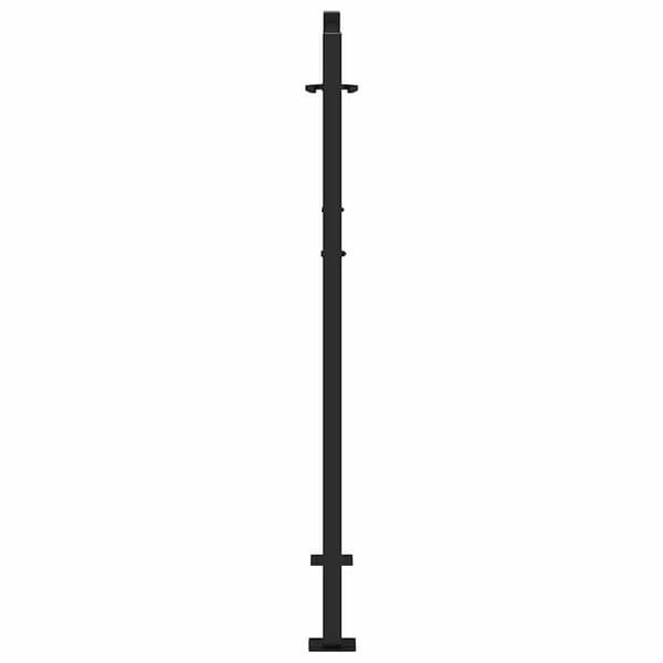 vidaXL havelåge sort 105x130 cm stålbladmønster