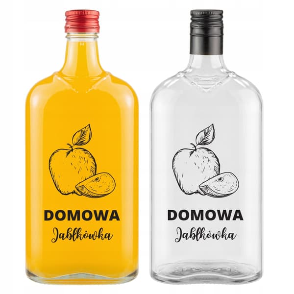 10x KLASSISKA 500ml flaskor med trycket HEMGJORD ÄPPLEYRKE