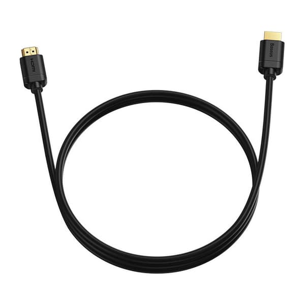 Baseus HDMI 2.0 Kabel, 4K 60Hz, 3D, HDR, 18Gbps, 2m (Sort)