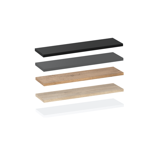 Hängande bokhylla loft grå 60 cm