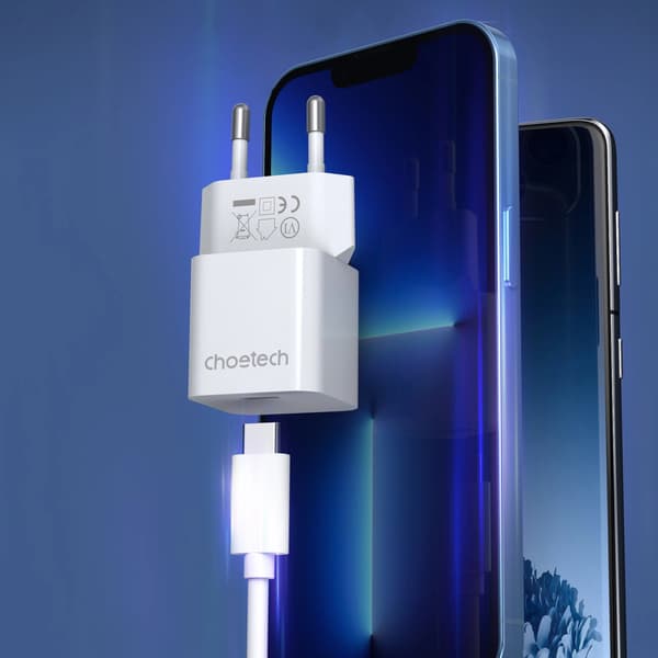 Choetech PD5010 USB-C 20W Väggladdare - Vit