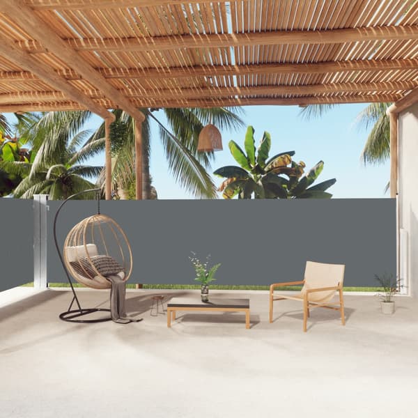 vidaXL Rullande sidomarkis, antracit, 160x1000 cm