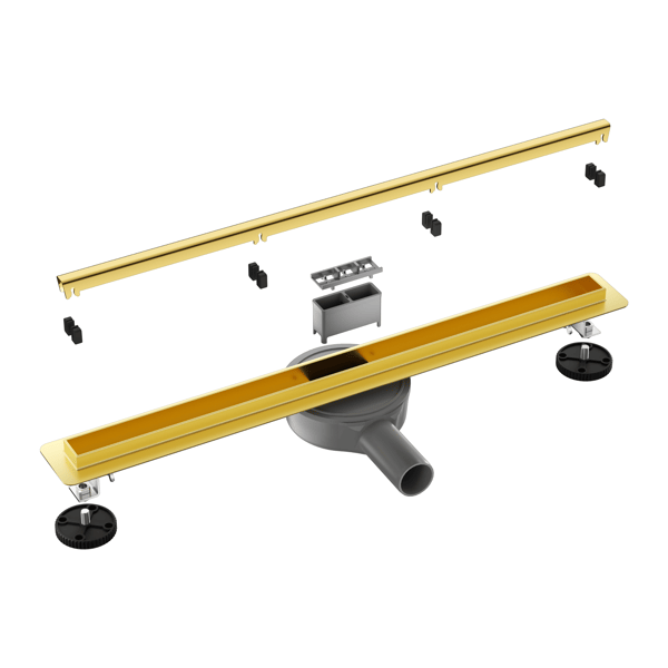 Slim&Low ProLine Gold Lineært Afløb 80 cm Guld