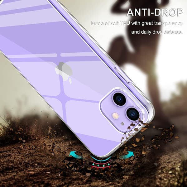3X GLASETUI TIL IPHONE 12/12 PRO 6,1' TRANSPARENT
