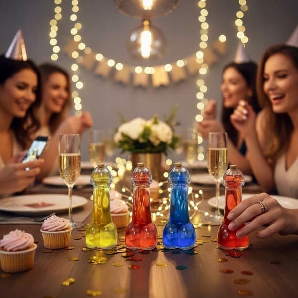 6x eros 100ml roliga glasflaskor för möhippa