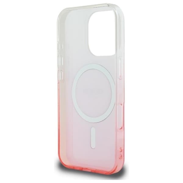 Guess IML Glitter Gradient MagSafe - iPhone 16 Pro-skal (rosa)