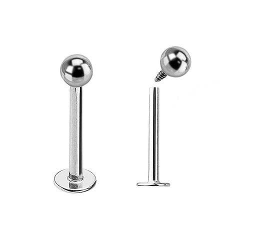 Titanium labret - indvendig gevind - TGW-011 1.0/8/2